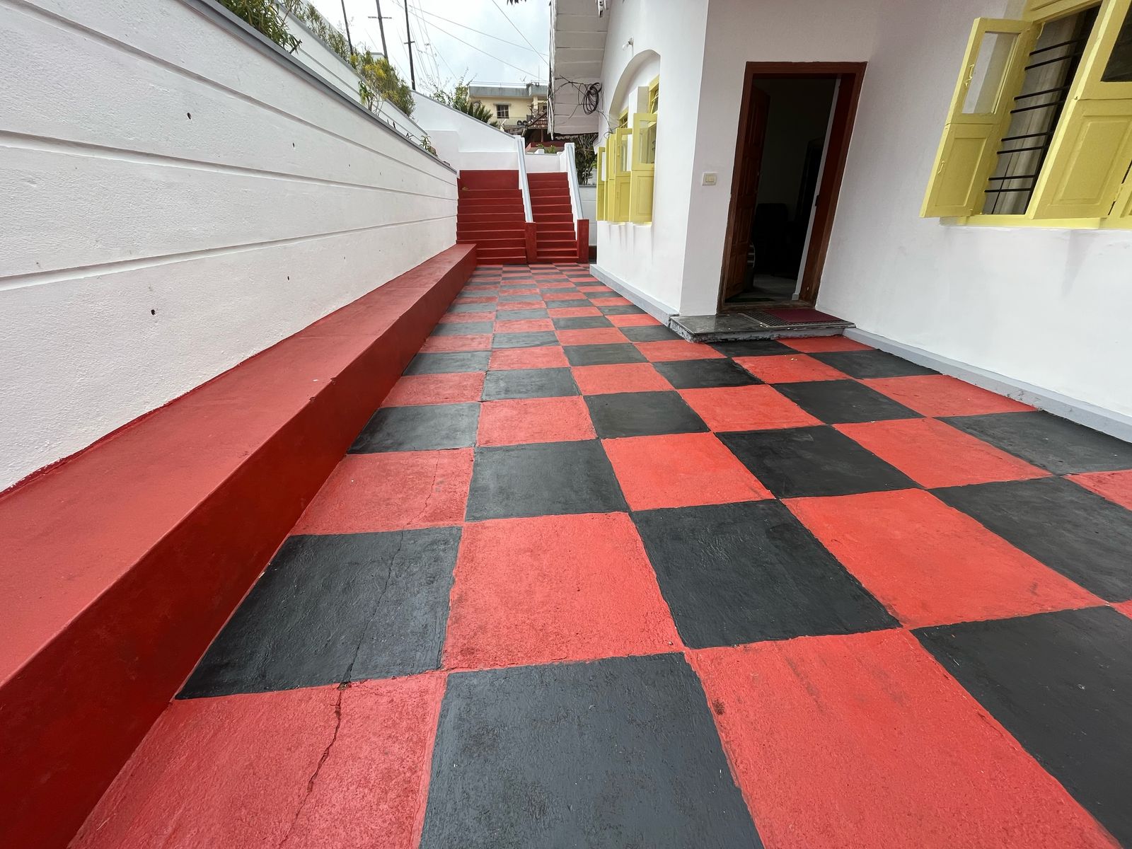 Villa walkway in Madikeri homestay